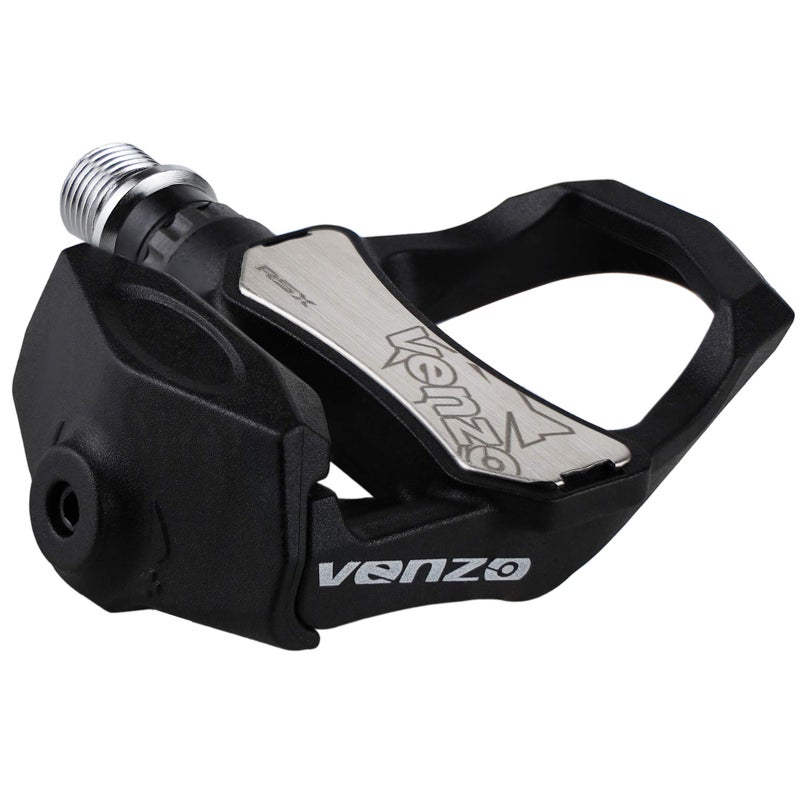 Venzo Sealed Cycling Road Bike Bicycle Clipless Pedals Compatible with Look Keo (NOT Compatible with Shimano SPD-SL or Look Delta Cleats) 9/16" with Cleats - Image 1